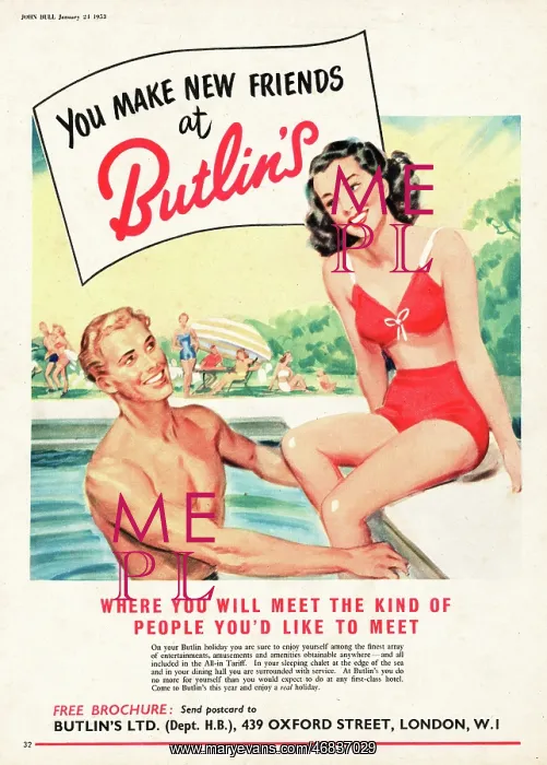 : 1953 Butlin's advert : 1953 Butlin's advert