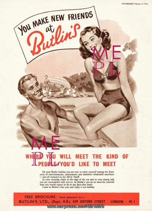 : 1953 Butlin's advert : 1953 Butlin's advert