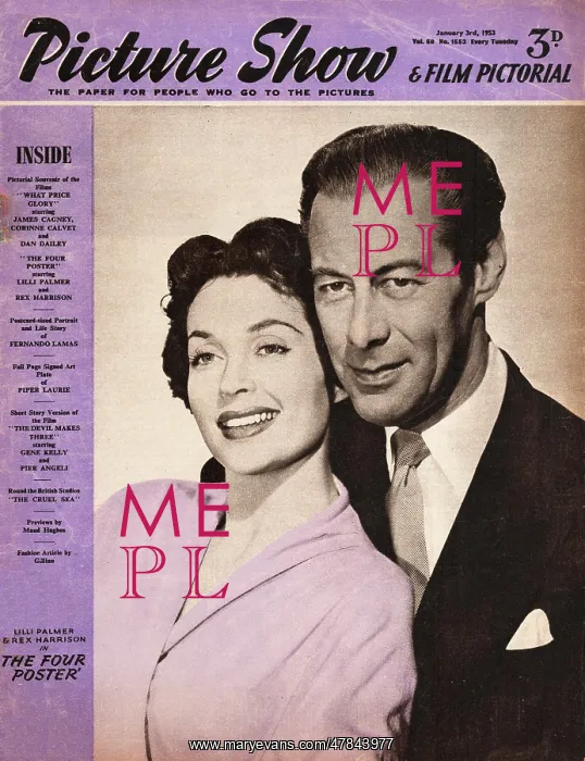 : 1953 Picture Show Lilli Palmer and Rex Harrison : 1953 Picture Show Lilli Palmer and Rex Harrison