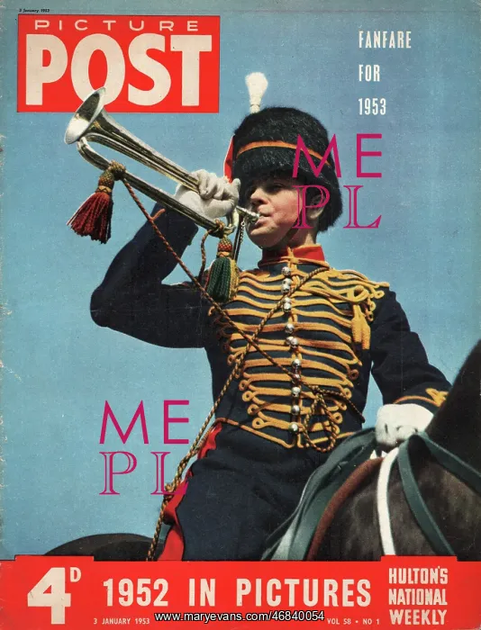 : 1953 Picture Post Royal Artillery bugler : 1953 Picture Post Royal Artillery bugler
