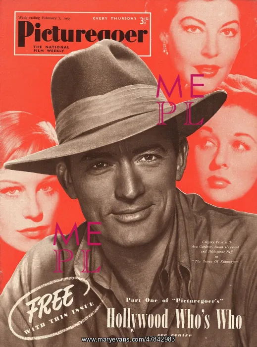 : 1953 Picturegoer actor Gregory Peck : 1953 Picturegoer actor Gregory Peck