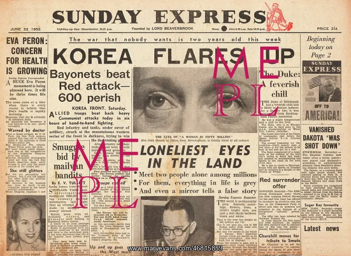 : 1953 Sunday Express Korean War : 1953 Sunday Express Korean War