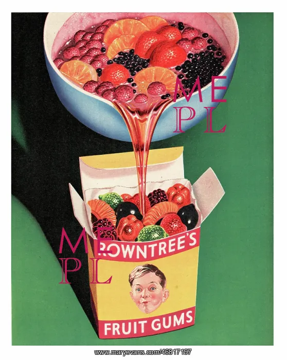 : 1953 UK advert Rowntree's fruit gums : 1953 UK advert Rowntree's fruit gums