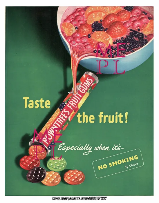 : 1953 UK advert Rowntree's fruit gums : 1953 UK advert Rowntree's fruit gums