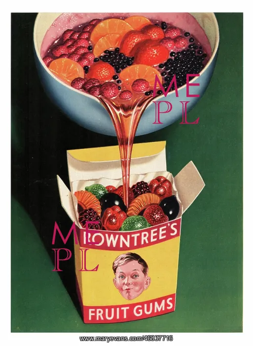 : 1953 UK advert Rowntree's fruit gums : 1953 UK advert Rowntree's fruit gums