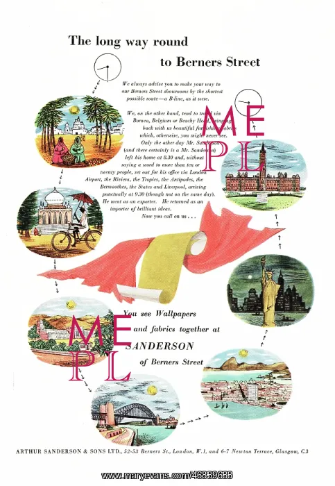: 1953 UK advert Sanderson wallpapers : 1953 UK advert Sanderson wallpapers