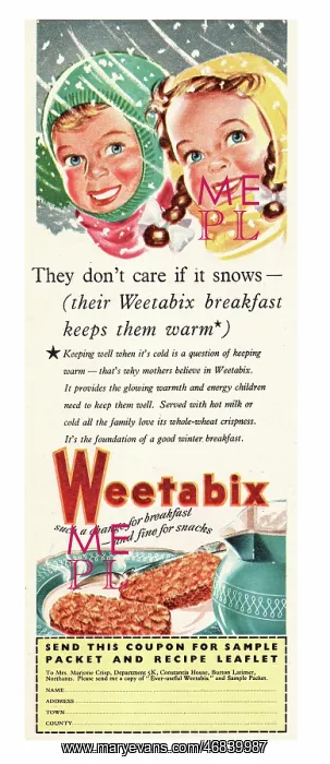  : 1953 UK advert Weetabix