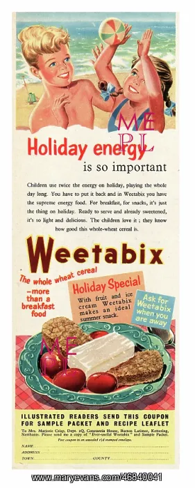 : 1953 UK advert Weetabix : 1953 UK advert Weetabix