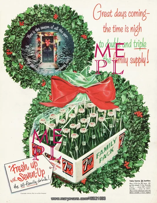 : 1953 U.S. Magazine 7 Up Advert : 1953 U.S. Magazine 7 Up Advert