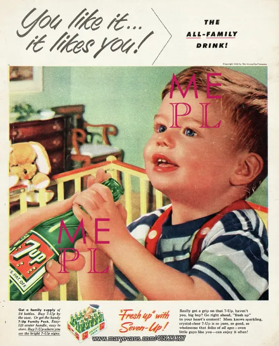 : 1953 U.S. Magazine 7 Up Advert : 1953 U.S. Magazine 7 Up Advert