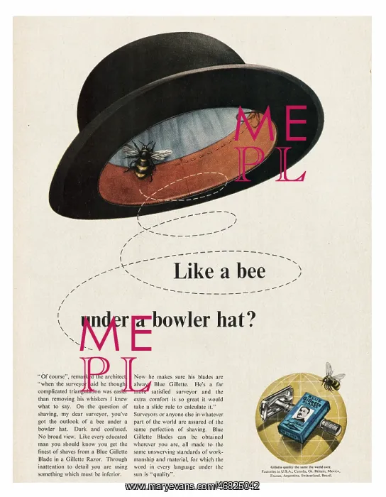 : 1953 U.S. Magazine Gillette Advert : 1953 U.S. Magazine Gillette Advert