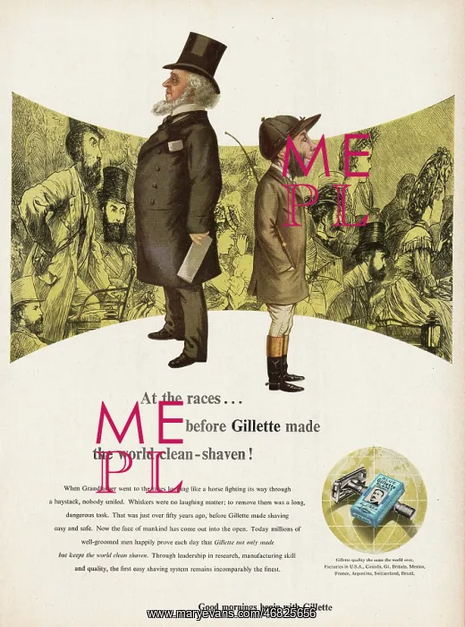 : 1953 U.S. Magazine Gillette Advert : 1953 U.S. Magazine Gillette Advert