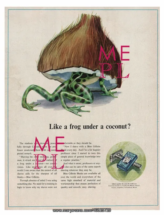 : 1953 U.S. Magazine Gillette Advert : 1953 U.S. Magazine Gillette Advert