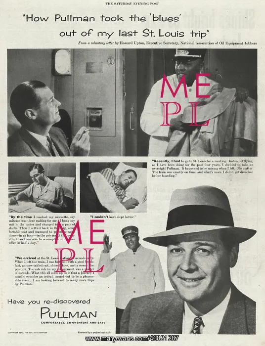 : 1953 U.S. Magazine Pullman Train Advert : 1953 U.S. Magazine Pullman Train Advert