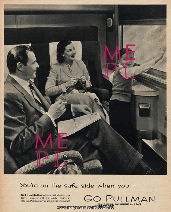 : 1953 U.S. Magazine Pullman Train Advert : 1953 U.S. Magazine Pullman Train Advert