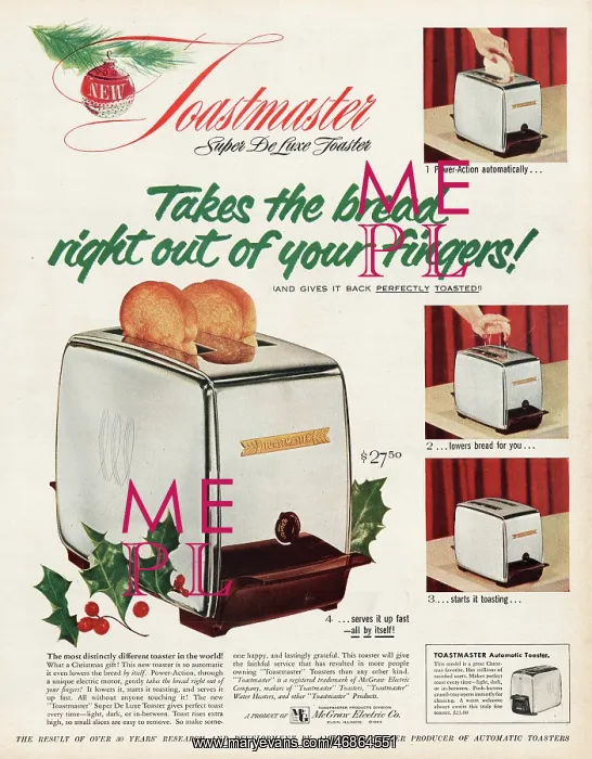 : 1953 U.S. Magazine Toastmaster Advert : 1953 U.S. Magazine Toastmaster Advert