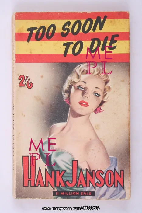 : 1958, pulp fiction, too soon to die, slogan : 1958, pulp fiction, too soon to die, slogan