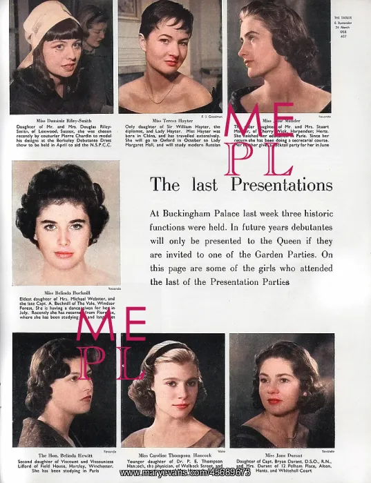 : The 1958 Season - The last Presentations : The 1958 Season - The last Presentations