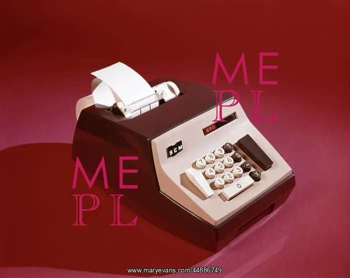  : 1960s 1970s Office Adding Machine