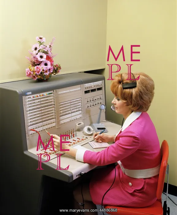 : 1960s 1970s Office Woman Operator : 1960s 1970s Office Woman Operator