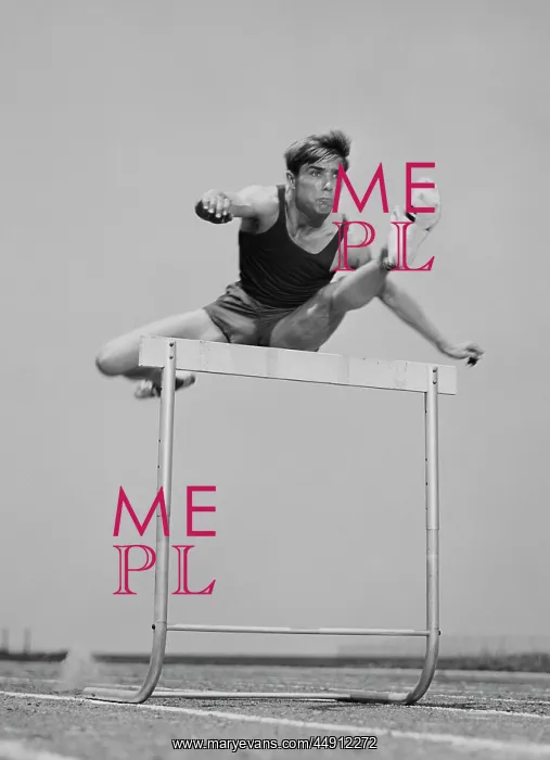 : 1960s 1970s RUNNING MAN JUMPING OVER HURDLE : 1960s 1970s RUNNING MAN JUMPING OVER HURDLE