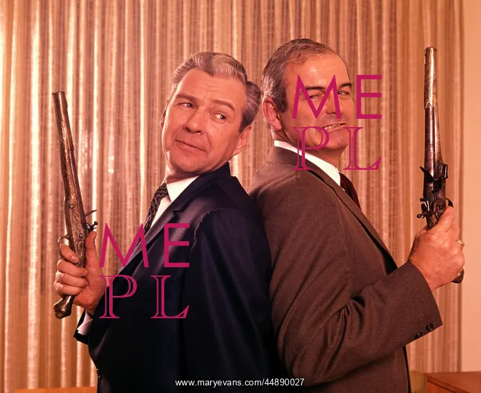 : 1960s 2 Businessmen Back To Back : 1960s 2 Businessmen Back To Back