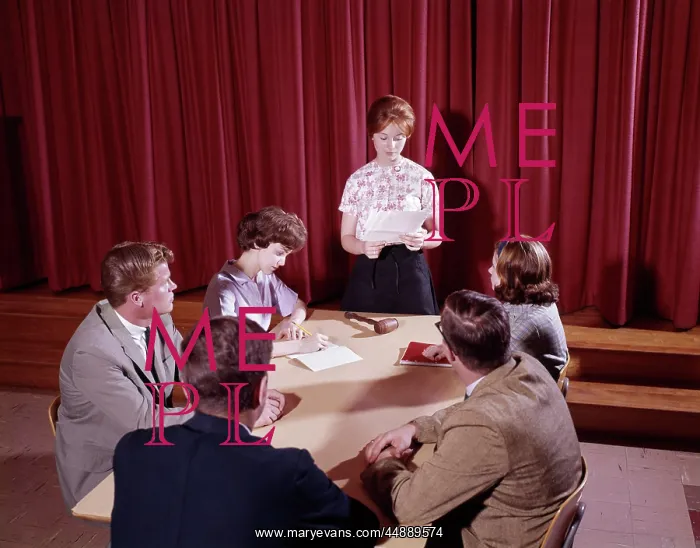 : 1960s 6 Teen Students Conference : 1960s 6 Teen Students Conference