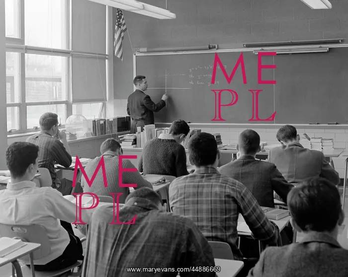 : 1960s Angled Back View Of Classroom : 1960s Angled Back View Of Classroom