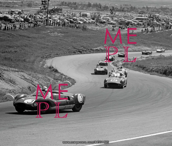 : 1960s Auto Race On Serpentine : 1960s Auto Race On Serpentine