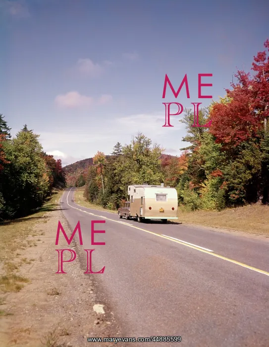 : 1960s Car Pulling Rv Camper Down : 1960s Car Pulling Rv Camper Down