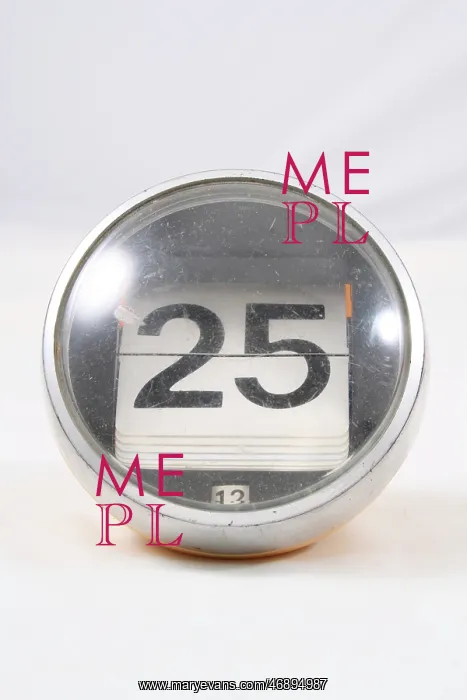 : 1960's egg shaped open faced calendar, phenolic : 1960's egg shaped open faced calendar, phenolic