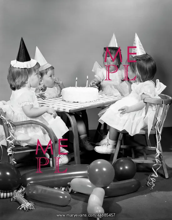 : 1960s Girl Quadruplets Having : 1960s Girl Quadruplets Having