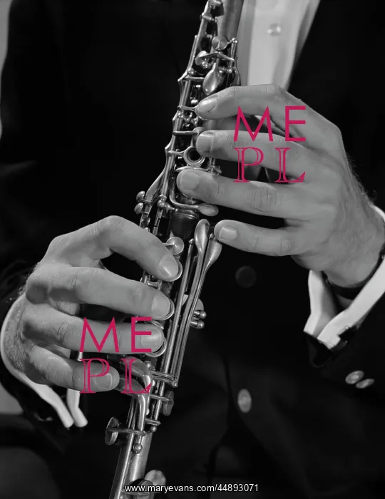 : 1960s MALE HANDS PLAYING CLARINET : 1960s MALE HANDS PLAYING CLARINET