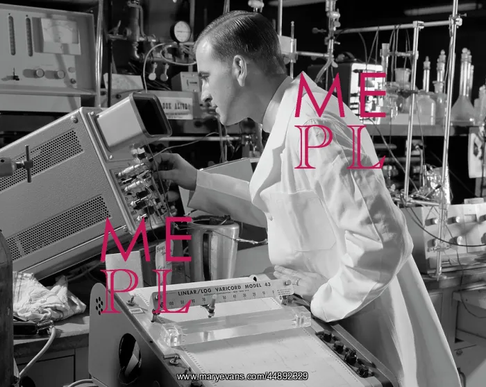 : 1960s Male Laboratory Technician : 1960s Male Laboratory Technician