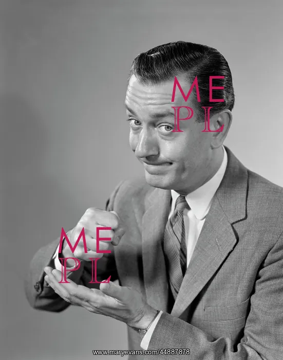 : 1960s Man Determined Businessman : 1960s Man Determined Businessman
