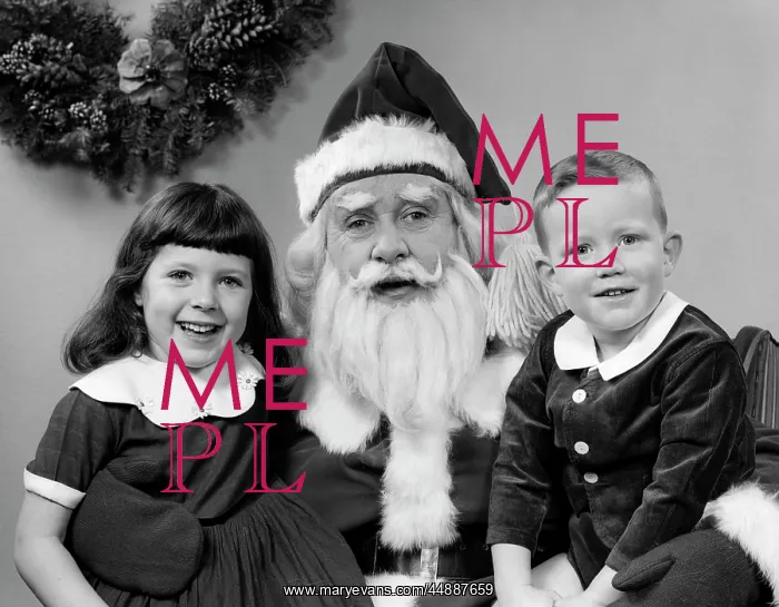  : 1960s Man Santa Claus Posing With