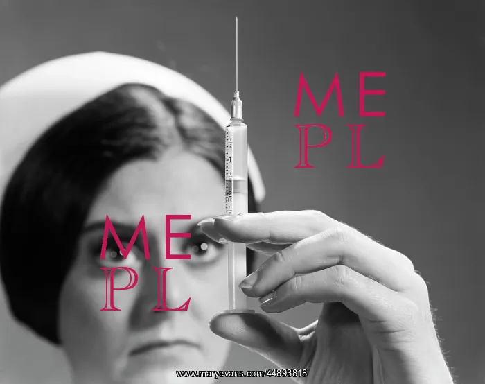 : 1960s NURSE ADJUSTING DOSAGE INJECTION HYPODERMIC : 1960s NURSE ADJUSTING DOSAGE INJECTION HYPODERMIC