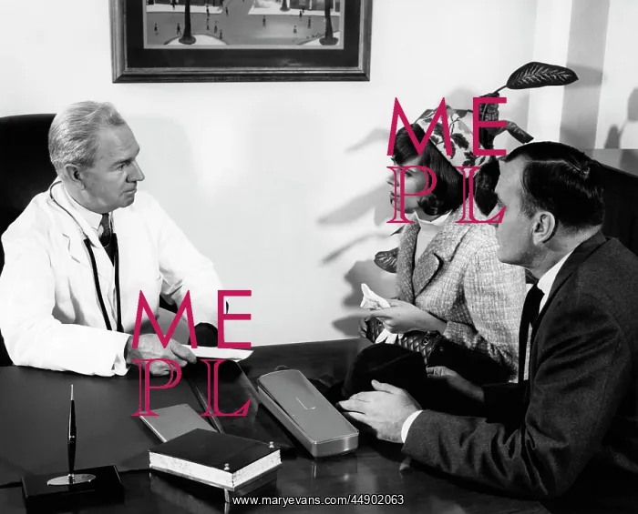  : 1960s Older Man Doctor In Office