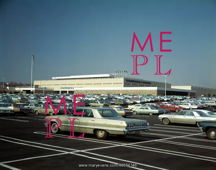 : 1960'S Full Parking Lot Of Strawbridge : 1960'S Full Parking Lot Of Strawbridge