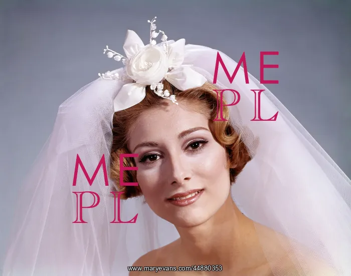 : 1960s Portrait Of Bride Wearing : 1960s Portrait Of Bride Wearing