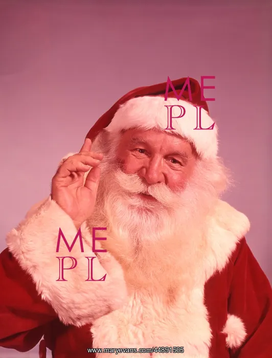  : 1960s Portrait Of Smiling Santa