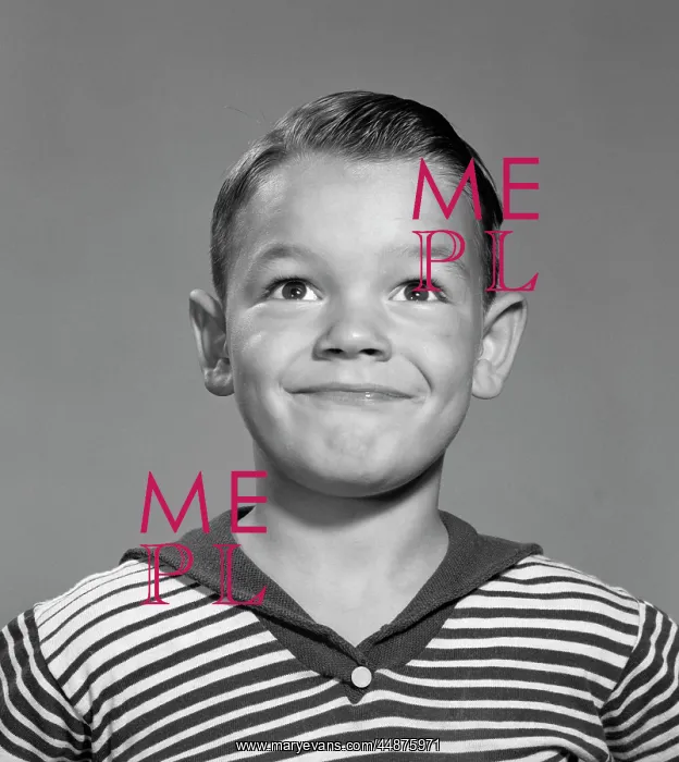  : 1960s Smiling Happy Boy Stripe