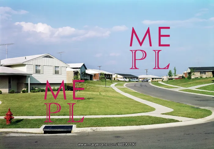 : 1960s STERILE SUBURBAN HOUSING DEVELOPMENT SPLIT : 1960s STERILE SUBURBAN HOUSING DEVELOPMENT SPLIT