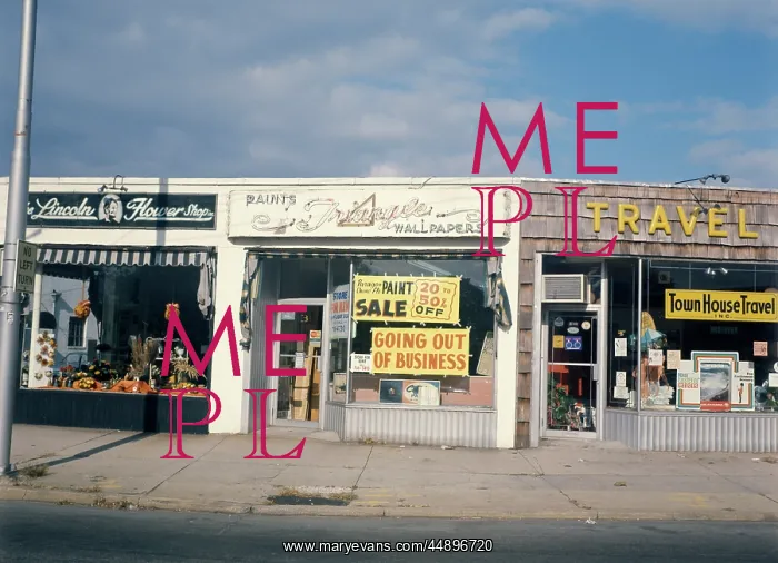 : 1960s Street With Store Front : 1960s Street With Store Front