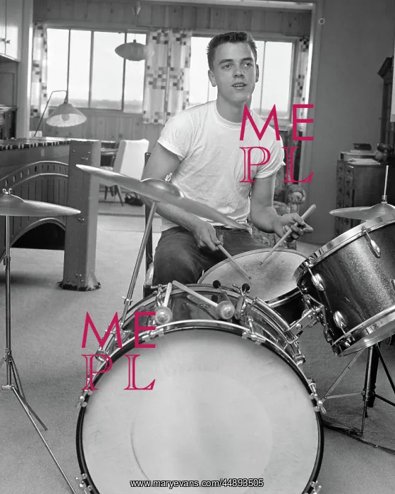 : 1960s Teen Boy With Buzz Cut In : 1960s Teen Boy With Buzz Cut In