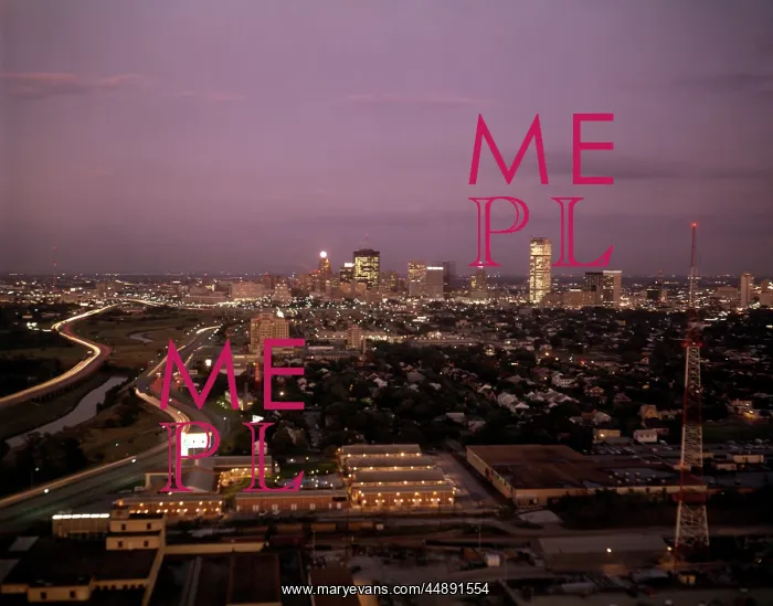  : 1960s TWILIGHT EVENING ELEVATED VIEW OF SKYLINE