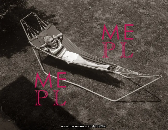 : 1960s Woman Relaxing On Hammock : 1960s Woman Relaxing On Hammock