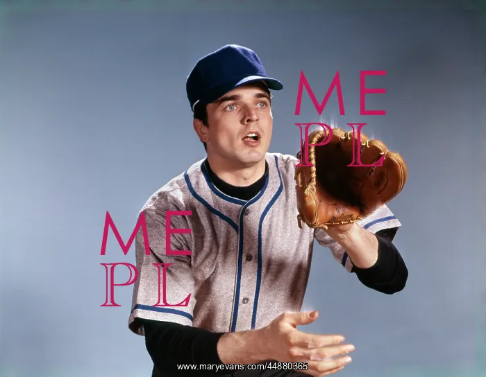  : 1960s Young Man In Baseball Uniform