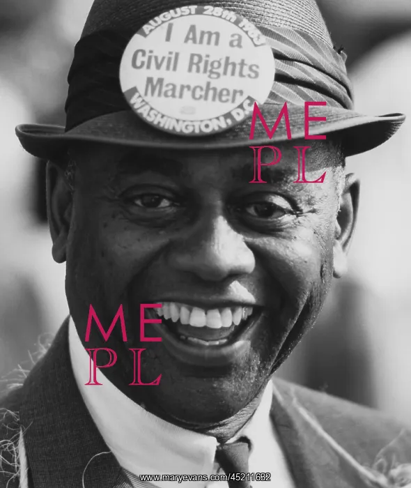 : 1963 March on Washington. Smiling marcher ? : 1963 March on Washington. Smiling marcher ?