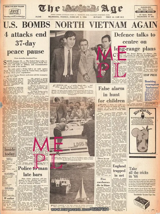 : 1966 The Age (Melbourne) Vietnam War : 1966 The Age (Melbourne) Vietnam War